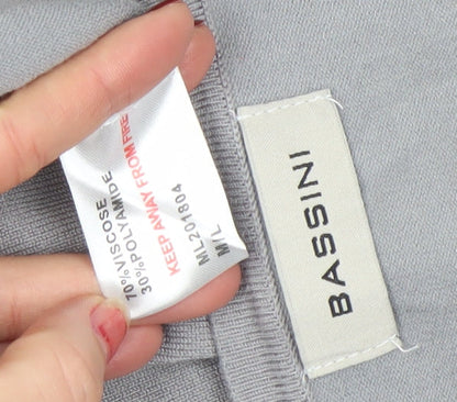 Womens UK Size M/L BASSINI Grey Basic Blouse