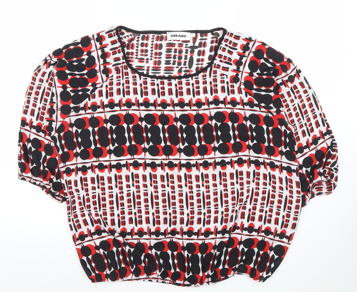 Womens UK Size 14 Gerard Multicoloured Cropped Blouse