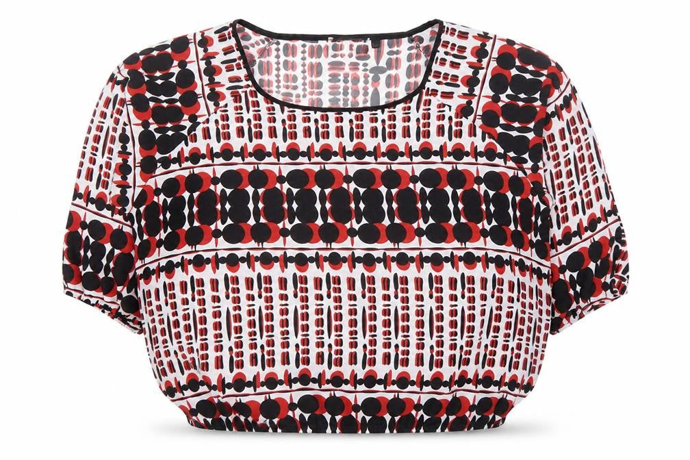 Womens UK Size 14 Gerard Multicoloured Cropped Blouse