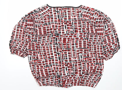 Womens UK Size 14 Gerard Multicoloured Cropped Blouse
