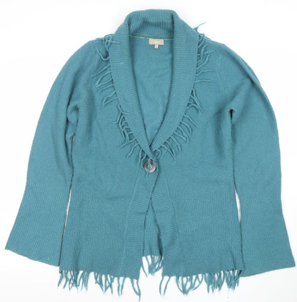Womens UK Size 14 Soan Blue Cardigan Jumper