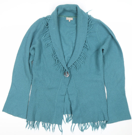 Womens UK Size 14 Soan Blue Cardigan Jumper