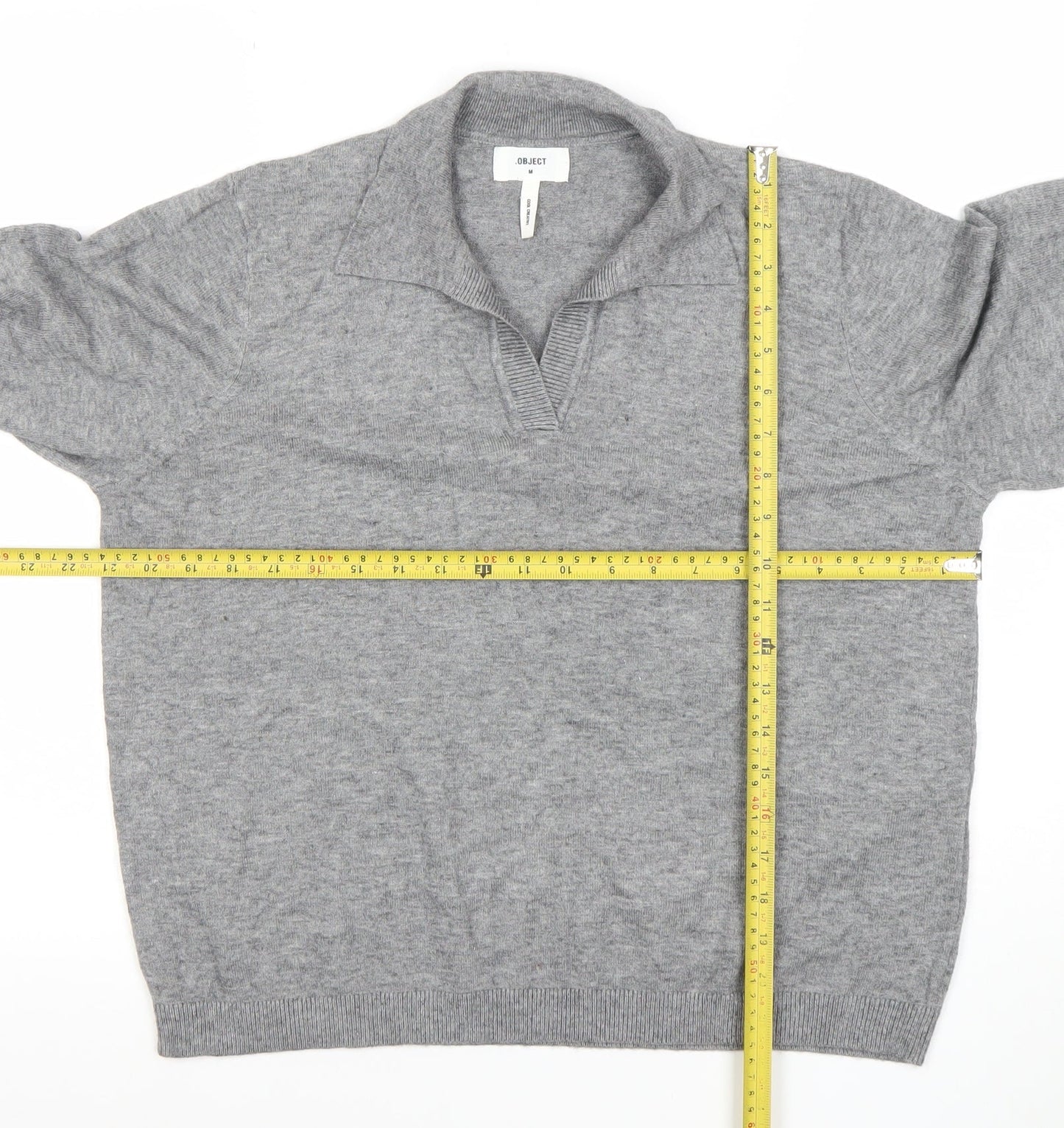 Womens UK Size M OBJECT Grey Pullover Jumper