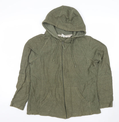 Womens UK Size 12 Mountain Warehouse Green Full Zip Hoodie