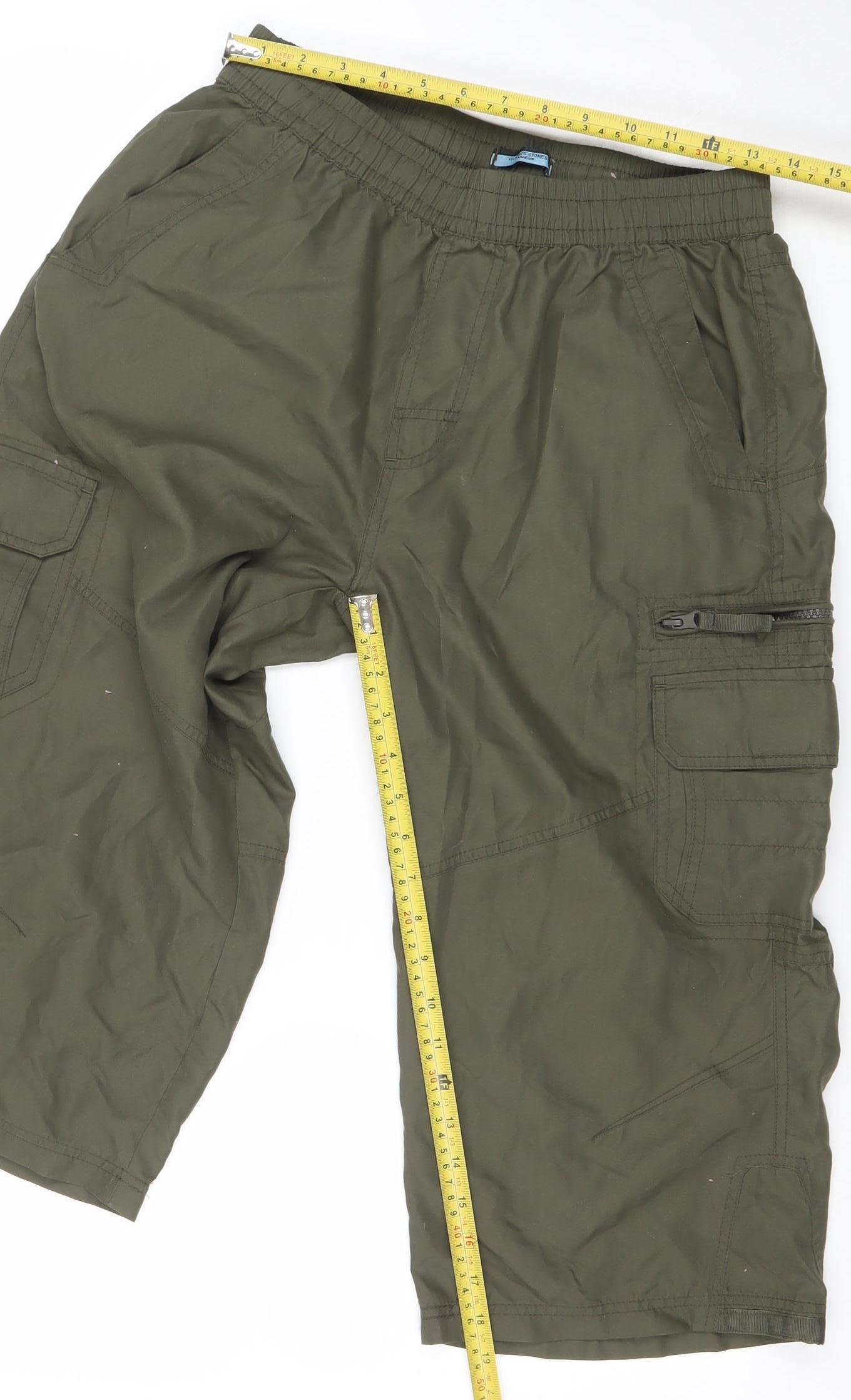 Mens UK Size M Dunnes Stores Regular Fit Cargo Green Trousers