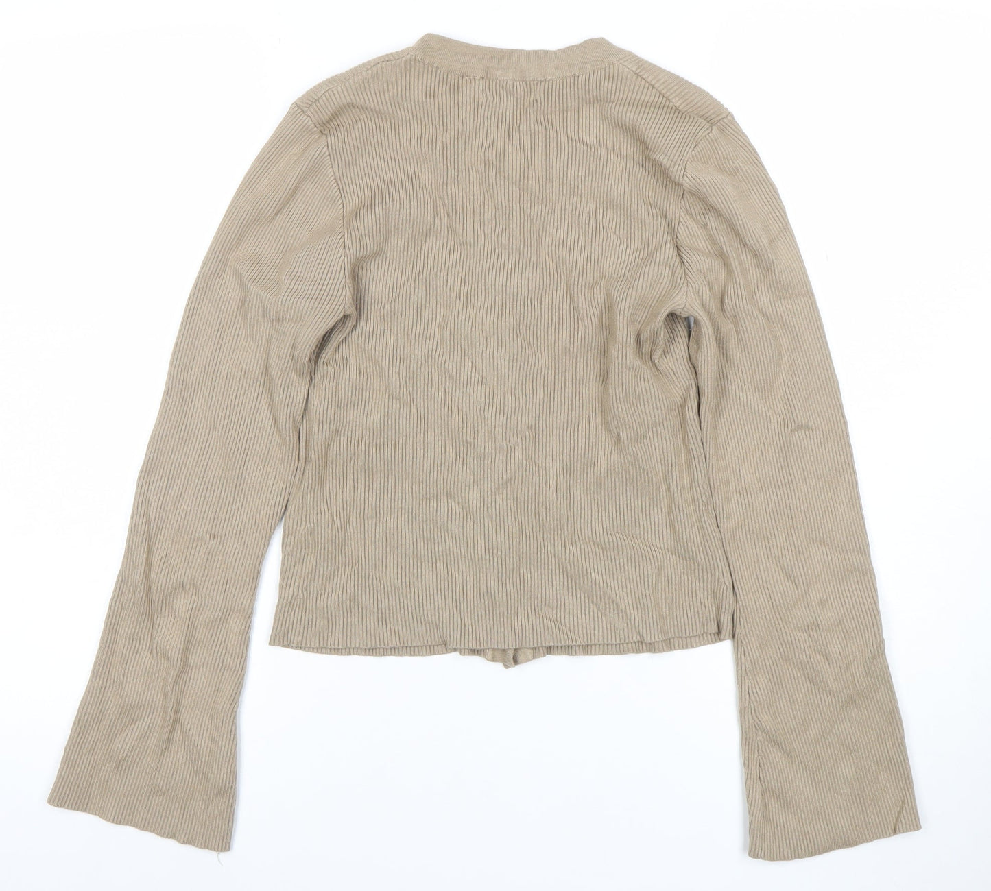 Womens UK Size M Pretty Lavish Beige Cardigan Jumper