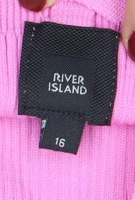 Womens UK Size 16 River Island Pink Camisole Tank
