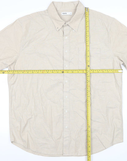Sonoma Men’s Beige XL Button-Down Cotton Short Sleeve Shirt