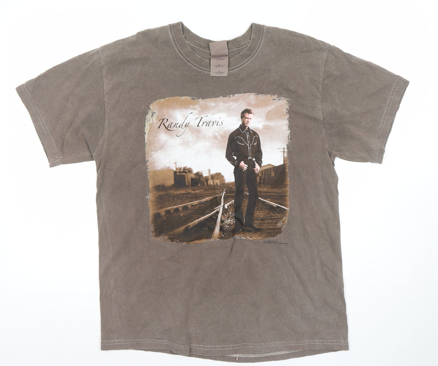Mens UK Size M Gildan Brown  T-Shirt