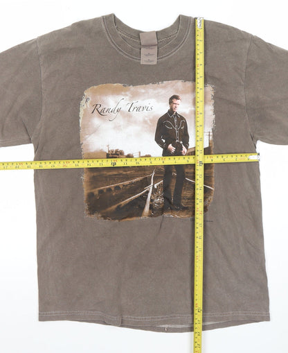Mens UK Size M Gildan Brown  T-Shirt