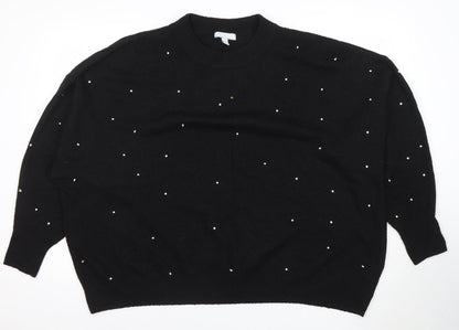 Womens UK Size 2XL H&M Black Pullover Jumper