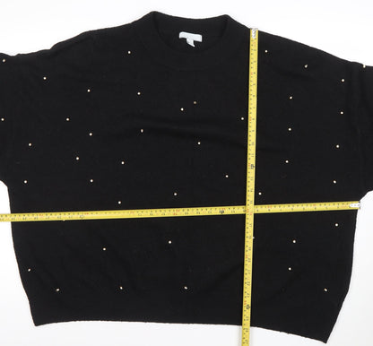 Womens UK Size 2XL H&M Black Pullover Jumper