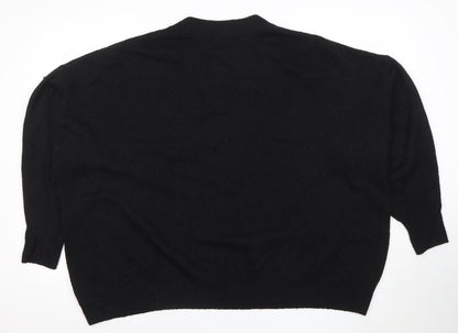Womens UK Size 2XL H&M Black Pullover Jumper