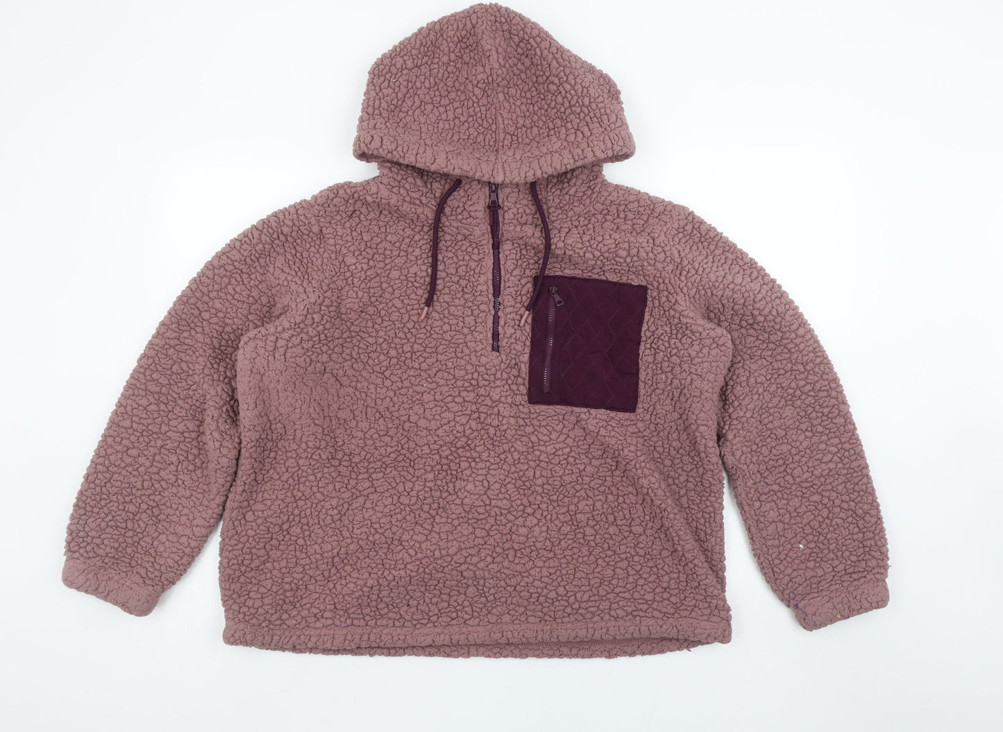 Womens UK Size 16 St. Bernard Purple Pullover Hoodie