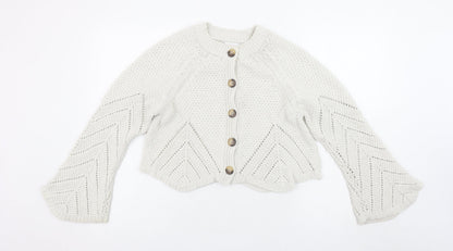 Womens UK Size 10 Savida Ivory Cardigan Jumper