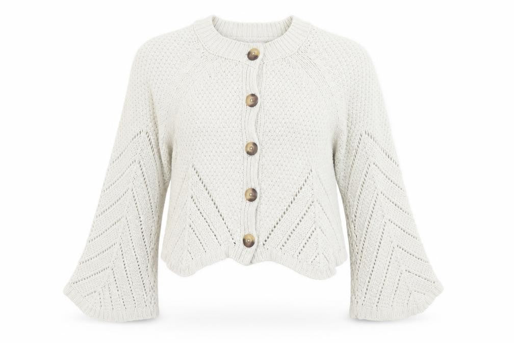 Womens UK Size 10 Savida Ivory Cardigan Jumper