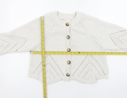 Womens UK Size 10 Savida Ivory Cardigan Jumper