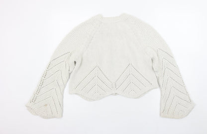 Womens UK Size 10 Savida Ivory Cardigan Jumper