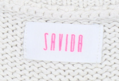 Womens UK Size 10 Savida Ivory Cardigan Jumper