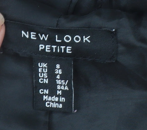 Womens UK Size 8 New Look Black Puffer Jacket