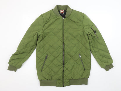 Mens UK Size S 1 Madison Expedition Green Bomber Jacket