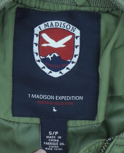 Mens UK Size S 1 Madison Expedition Green Bomber Jacket