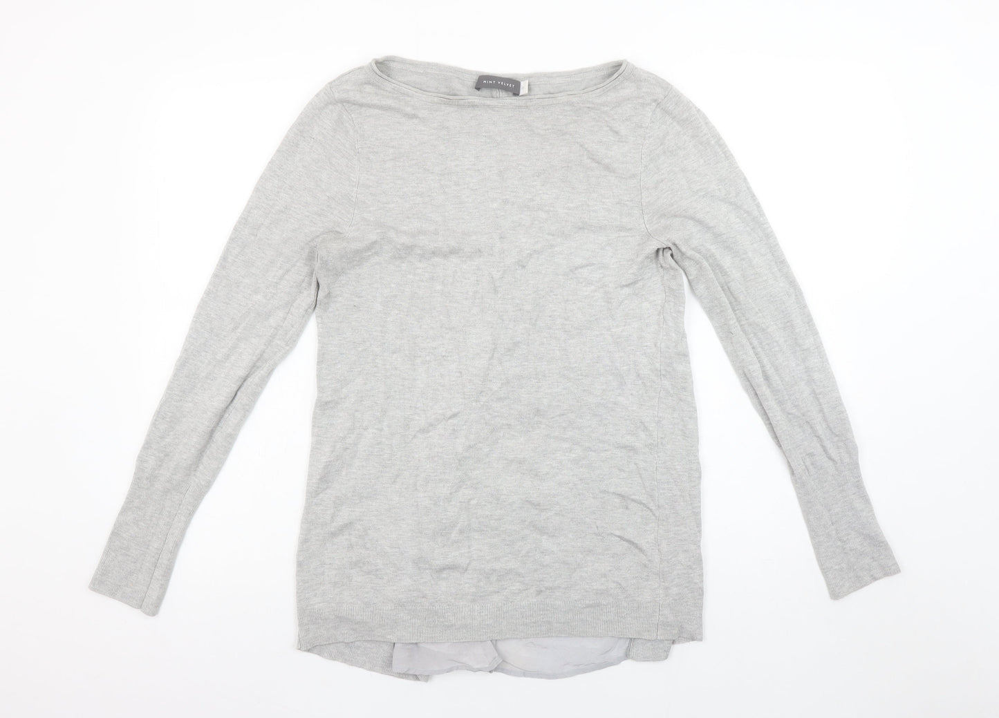 Womens UK Size 10 Mint Velvet Grey Pullover Jumper
