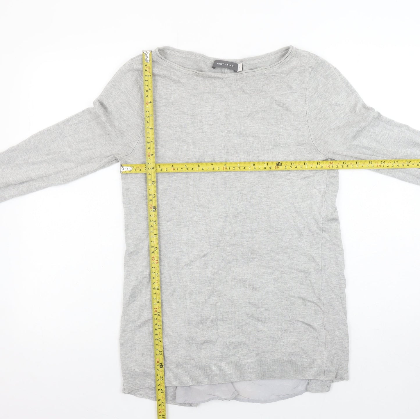 Womens UK Size 10 Mint Velvet Grey Pullover Jumper