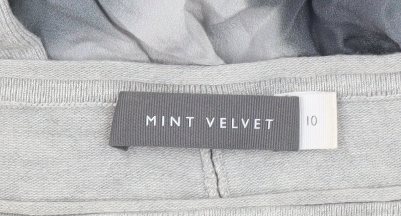 Womens UK Size 10 Mint Velvet Grey Pullover Jumper