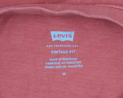 Mens UK Size M Levi's Red  T-Shirt