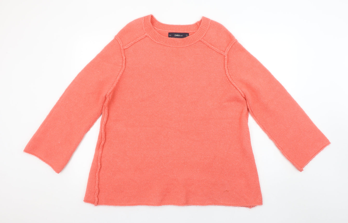 Womens UK Size 12 Zara Pink Pullover Jumper