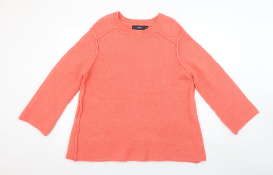 Womens UK Size 12 Zara Pink Pullover Jumper