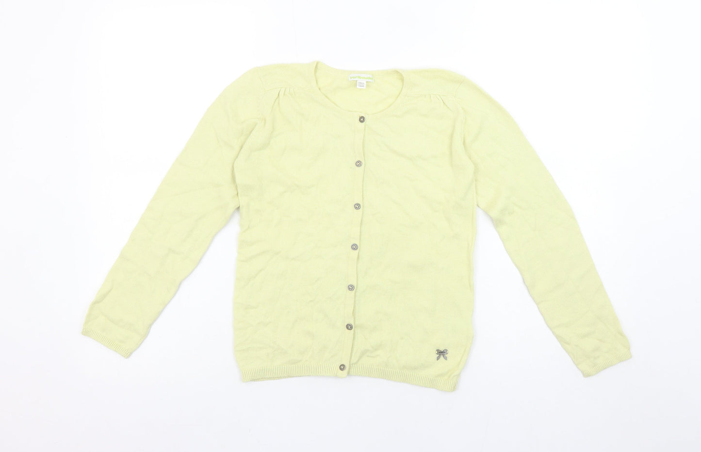 Girls UK Size 10 Years Vertbaudet Yellow Cardigan Jumper