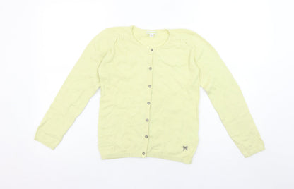 Girls UK Size 10 Years Vertbaudet Yellow Cardigan Jumper