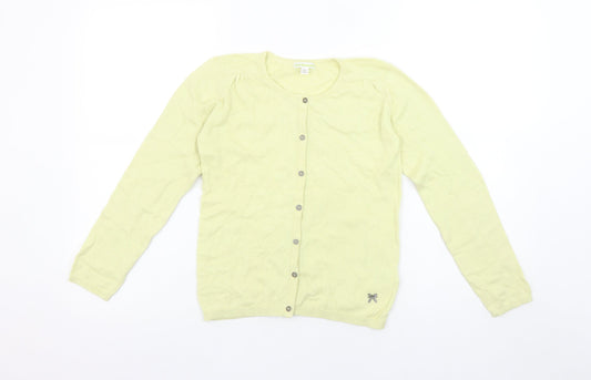 Girls UK Size 10 Years Vertbaudet Yellow Cardigan Jumper
