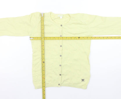 Girls UK Size 10 Years Vertbaudet Yellow Cardigan Jumper
