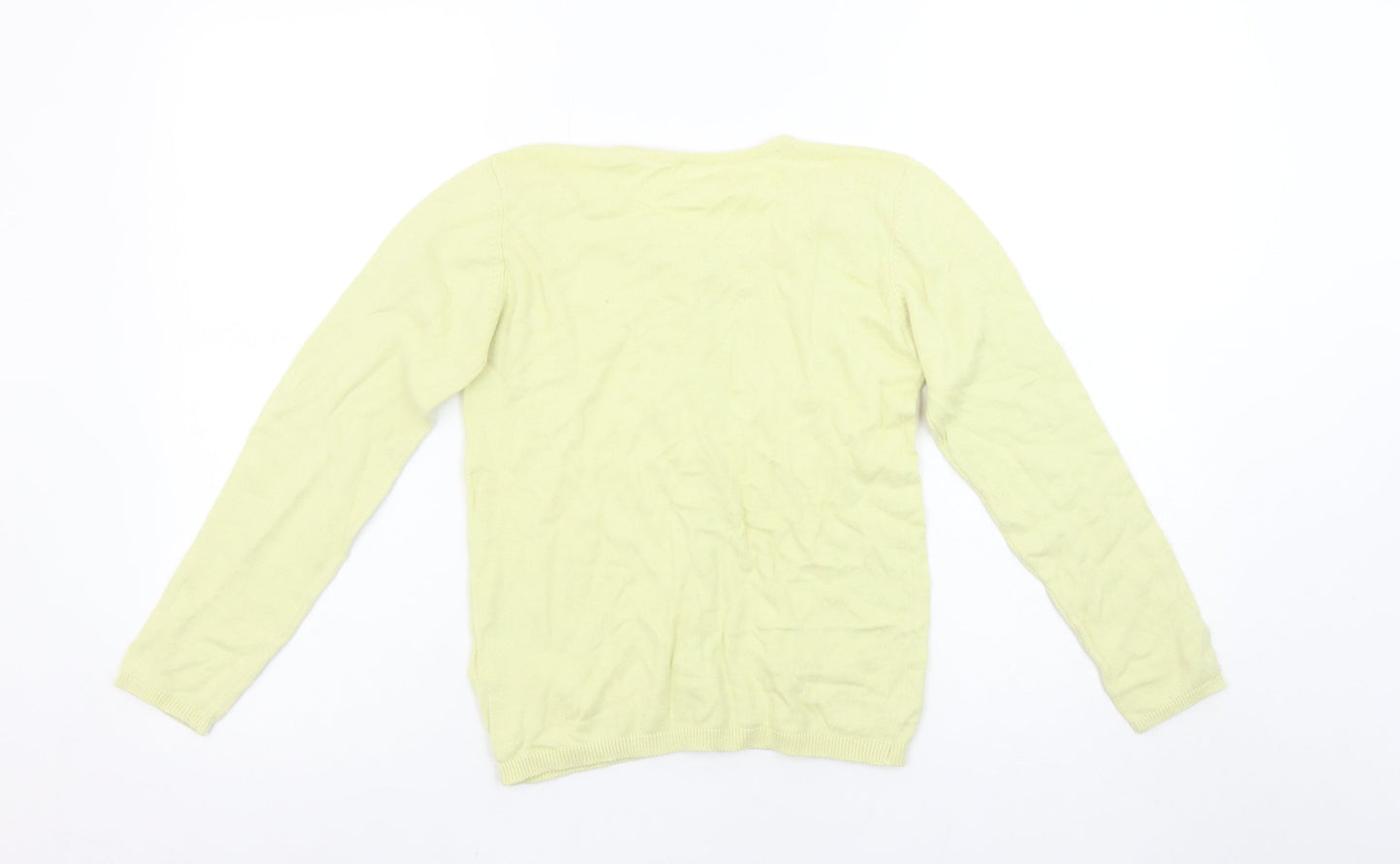 Girls UK Size 10 Years Vertbaudet Yellow Cardigan Jumper