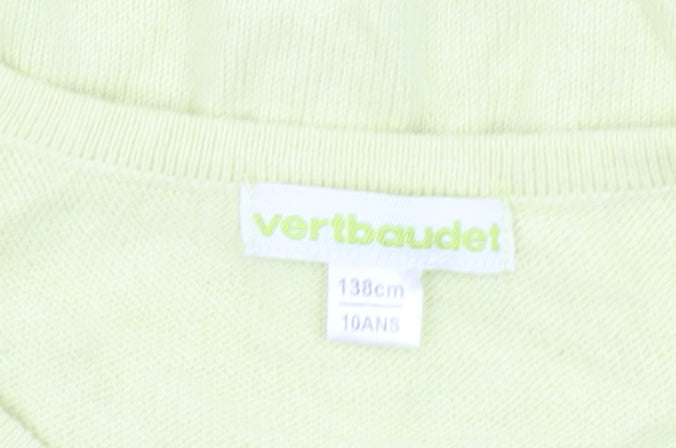 Girls UK Size 10 Years Vertbaudet Yellow Cardigan Jumper