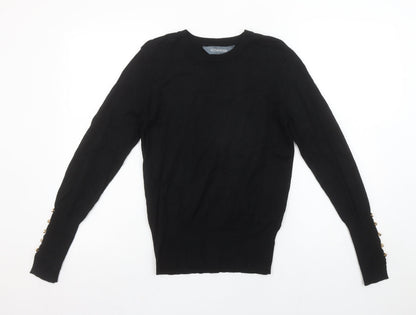 Womens UK Size 10 Sosandar Black Pullover Jumper