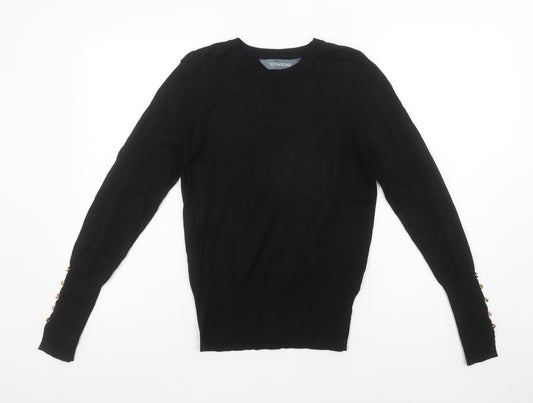 Womens UK Size 10 Sosandar Black Pullover Jumper