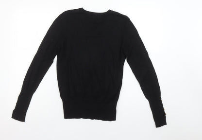 Womens UK Size 10 Sosandar Black Pullover Jumper