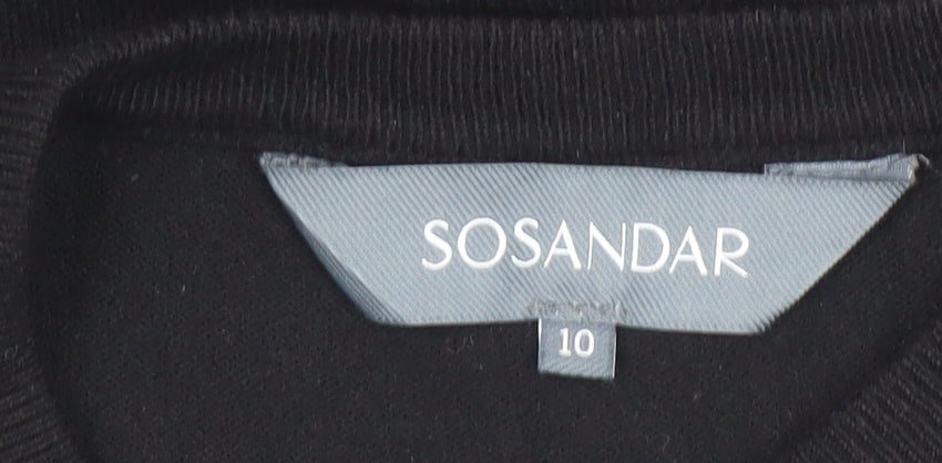 Womens UK Size 10 Sosandar Black Pullover Jumper