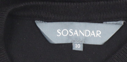 Womens UK Size 10 Sosandar Black Pullover Jumper