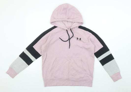 Womens UK Size XS Under armour Pink Pullover Hoodie