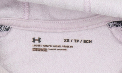 Womens UK Size XS Under armour Pink Pullover Hoodie