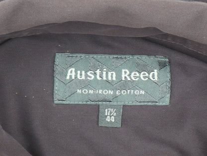 Austin Reed Men's Brown Non-Iron Cotton Button-Up Shirt 17.5in