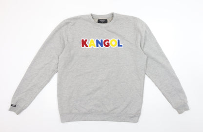 Unisex Adults UK Size XL Kangol Grey Pullover Sweatshirt