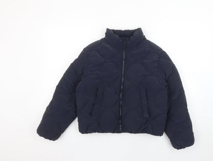 Girls UK Size 9-10 Years Zara Blue Puffer Jacket