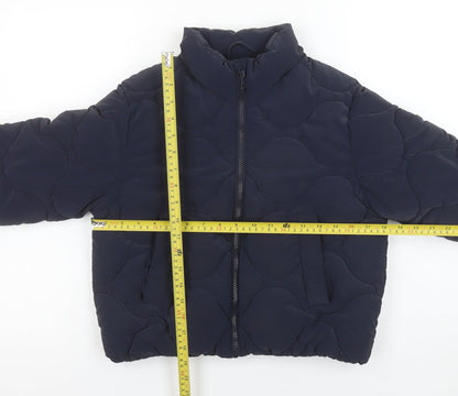 Girls UK Size 9-10 Years Zara Blue Puffer Jacket