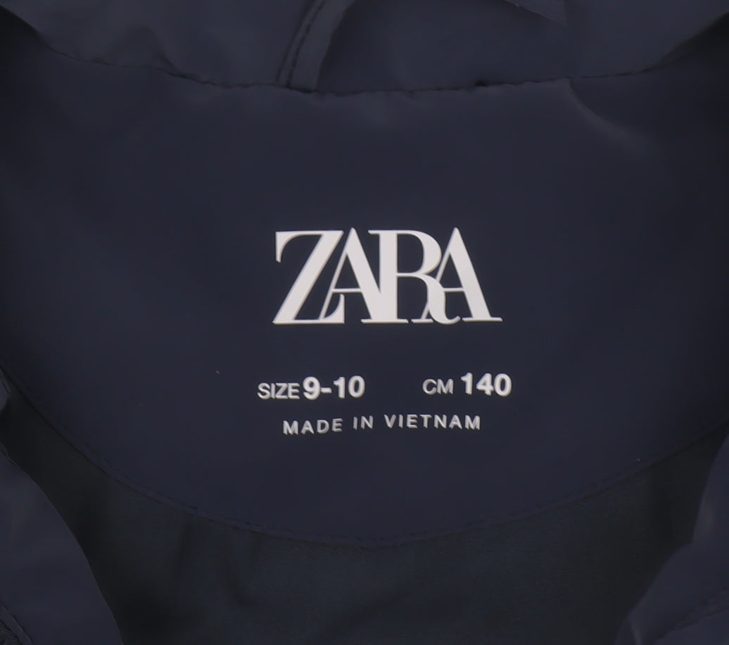 Girls UK Size 9-10 Years Zara Blue Puffer Jacket